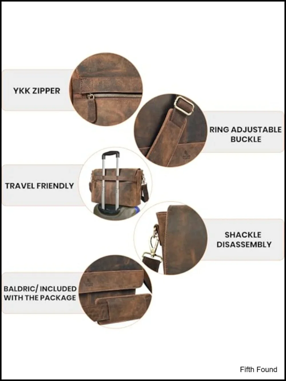 Genuine Leather Messenger Bag 16'' Satchel Crossbody Work Travel Unisex